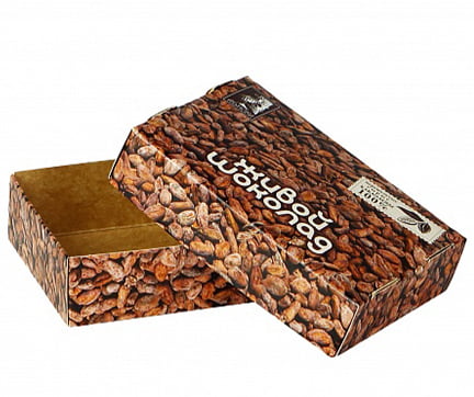 Картонна упаковка крышка-дно для шоколадных конфет