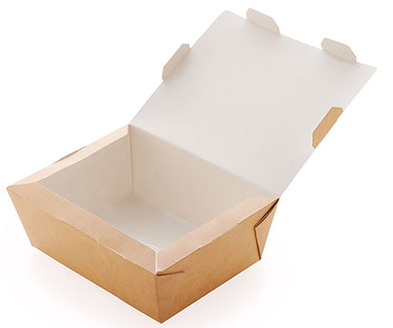 Коробка ланч-бокс из крафта для доставки еды